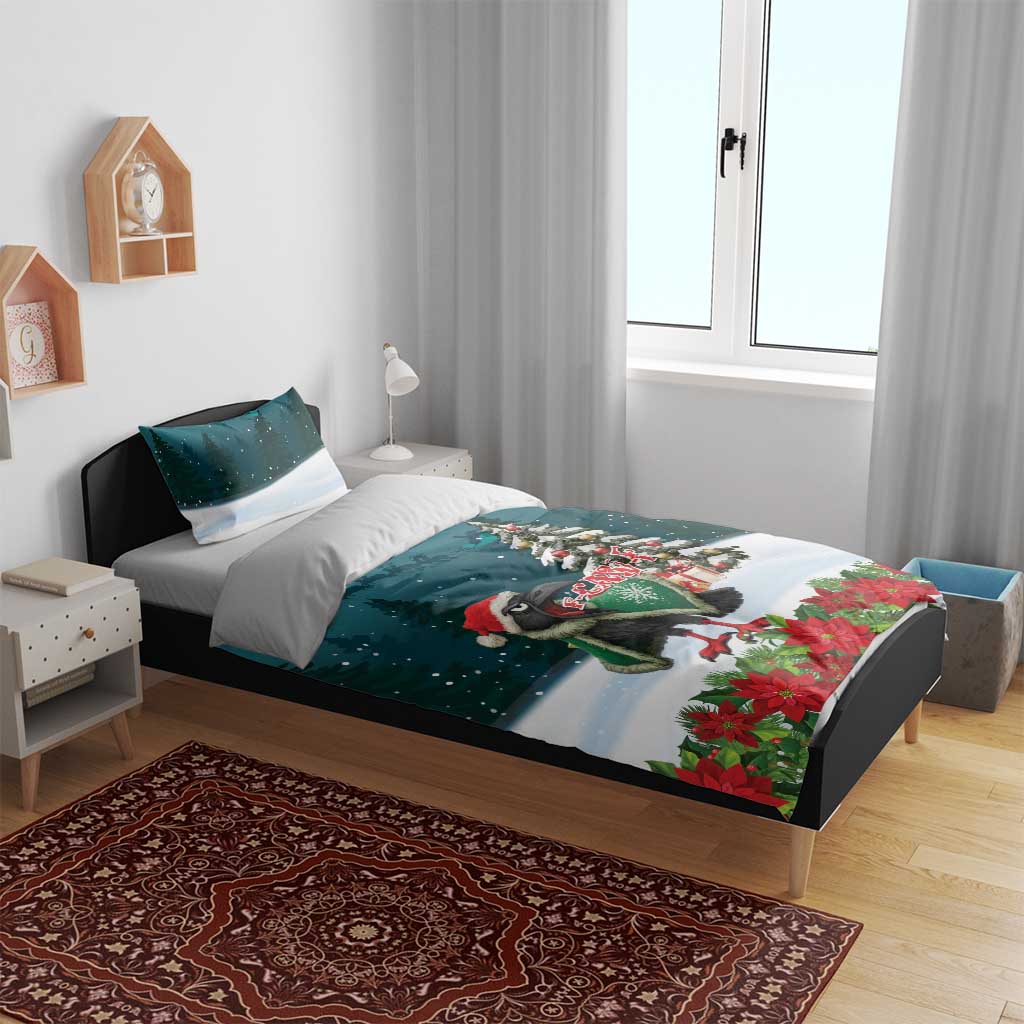 F Caw F Raven Santa Bedding Set Funny Christmas - Wonder Print Shop