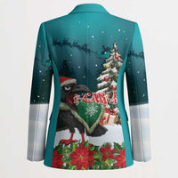 F Caw F Raven Santa Blazer Funny Christmas - Wonder Print Shop