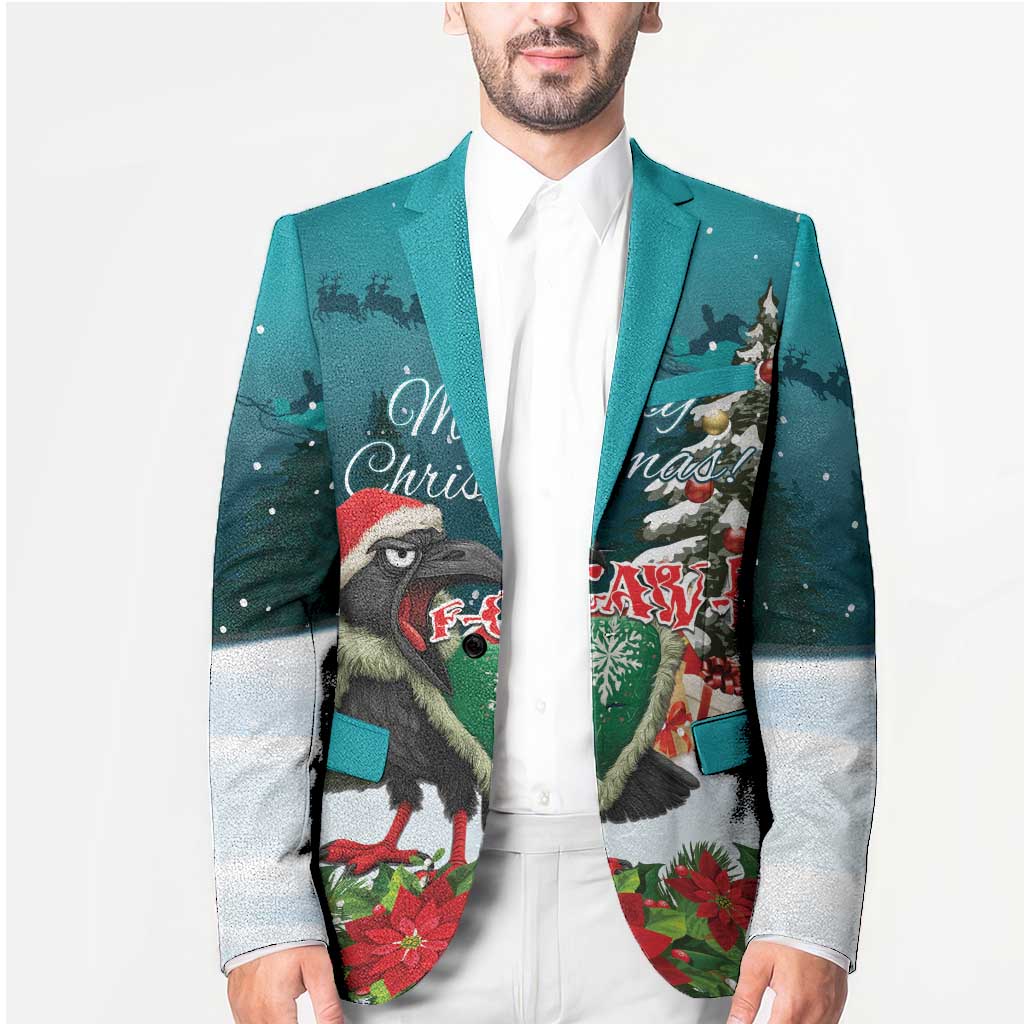 F Caw F Raven Santa Blazer Funny Christmas - Wonder Print Shop