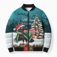 F Caw F Raven Santa Bomber Puffer Jacket Funny Christmas - Wonder Print Shop