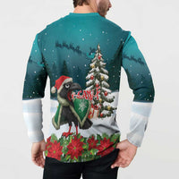 F Caw F Raven Santa Button Sweatshirt Funny Christmas - Wonder Print Shop