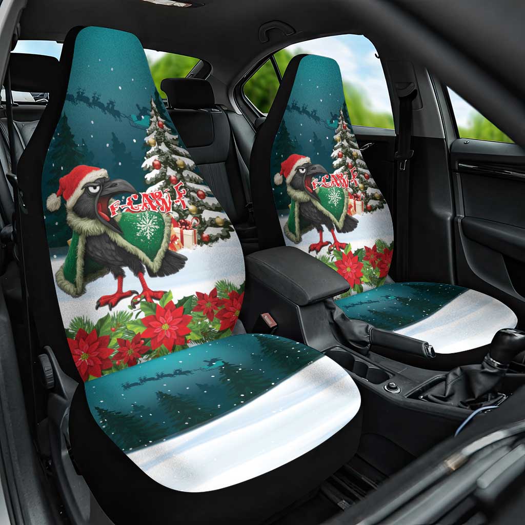 F Caw F Raven Santa Car Seat Cover Funny Christmas - Wonder Print Shop