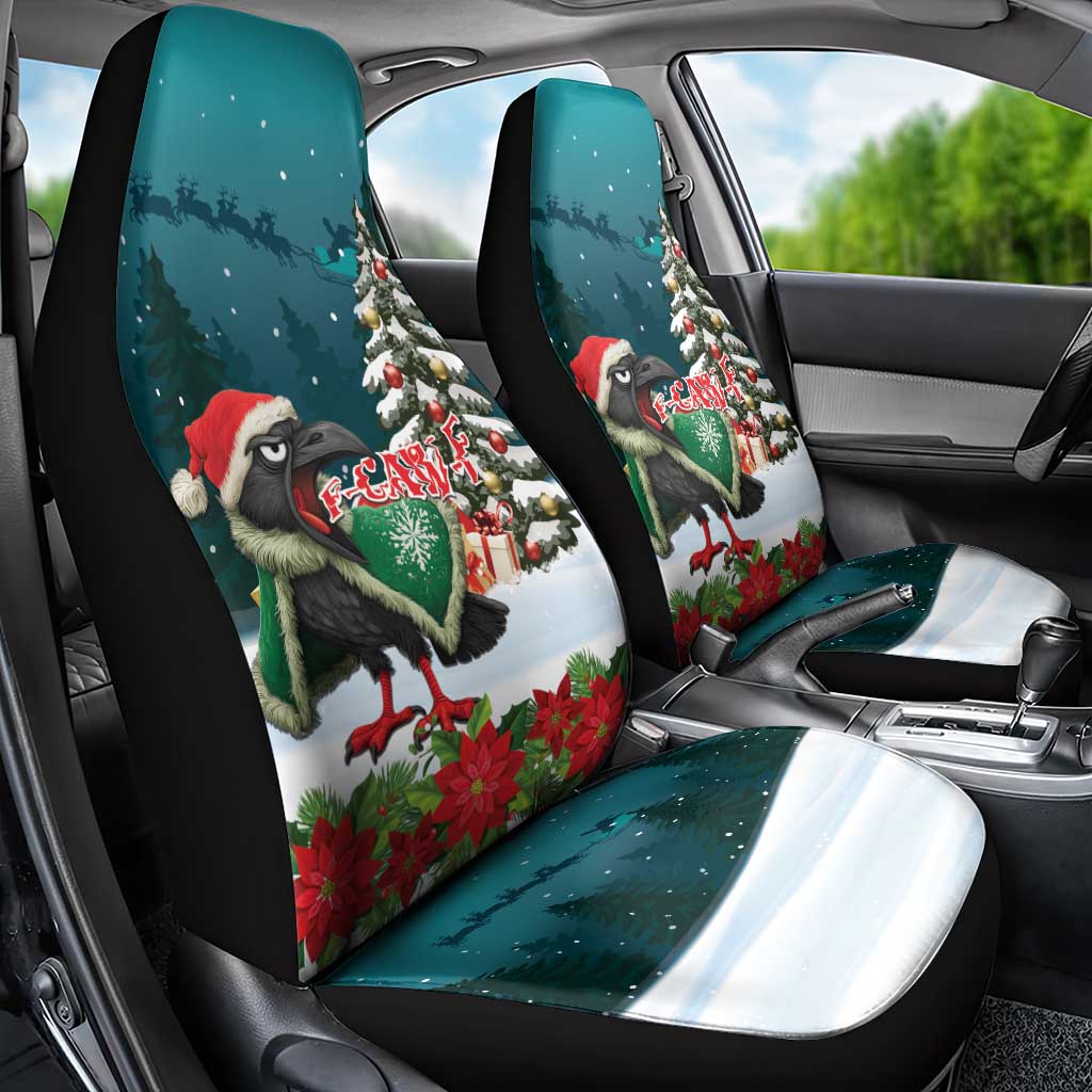 F Caw F Raven Santa Car Seat Cover Funny Christmas - Wonder Print Shop