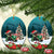 F Caw F Raven Santa Ceramic Ornament Funny Christmas - Wonder Print Shop