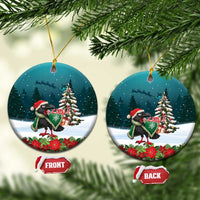 F Caw F Raven Santa Ceramic Ornament Funny Christmas - Wonder Print Shop