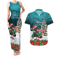 F Caw F Raven Santa Couples Matching Tank Maxi Dress and Hawaiian Shirt Funny Christmas - Wonder Print Shop