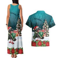 F Caw F Raven Santa Couples Matching Tank Maxi Dress and Hawaiian Shirt Funny Christmas - Wonder Print Shop
