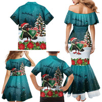 F Caw F Raven Santa Family Matching Mermaid Dress and Hawaiian Shirt Funny Christmas - Wonder Print Shop