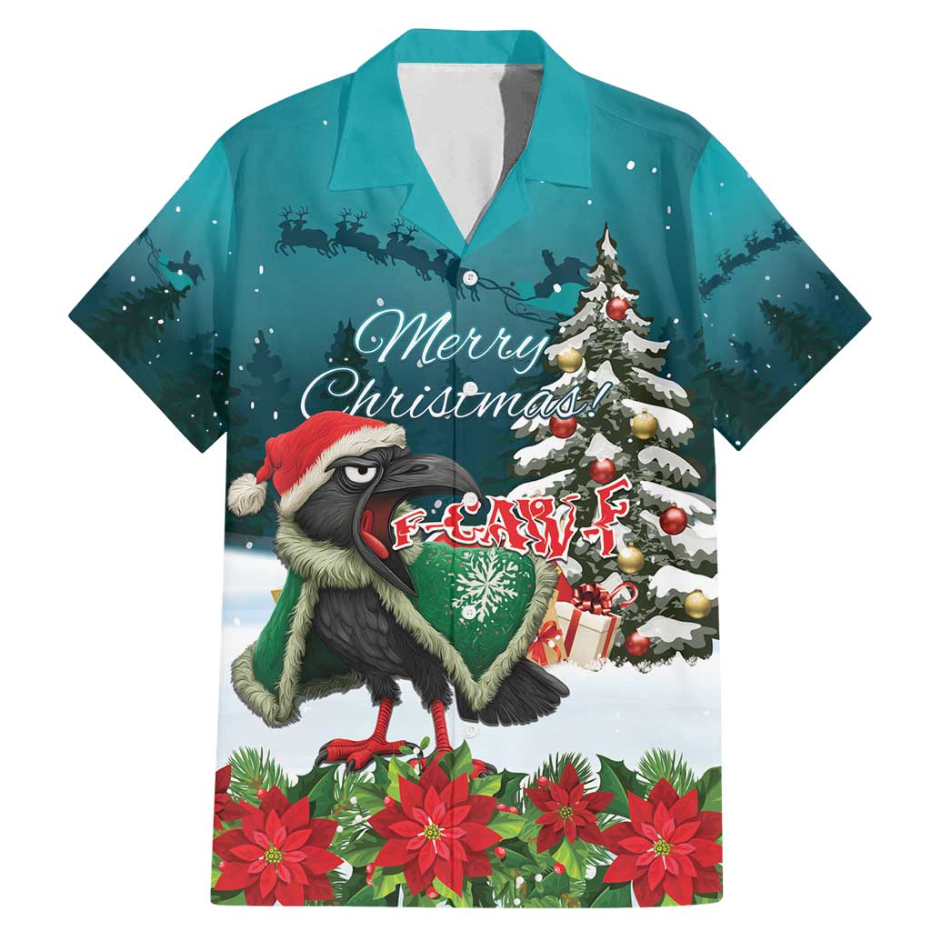F Caw F Raven Santa Family Matching Mermaid Dress and Hawaiian Shirt Funny Christmas - Wonder Print Shop