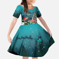 F Caw F Raven Santa Family Matching Off Shoulder Maxi Dress and Hawaiian Shirt Funny Christmas - Wonder Print Shop