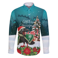 F Caw F Raven Santa Family Matching Off Shoulder Maxi Dress and Hawaiian Shirt Funny Christmas - Wonder Print Shop