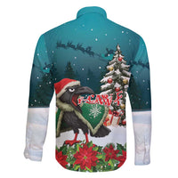 F Caw F Raven Santa Family Matching Off Shoulder Maxi Dress and Hawaiian Shirt Funny Christmas - Wonder Print Shop