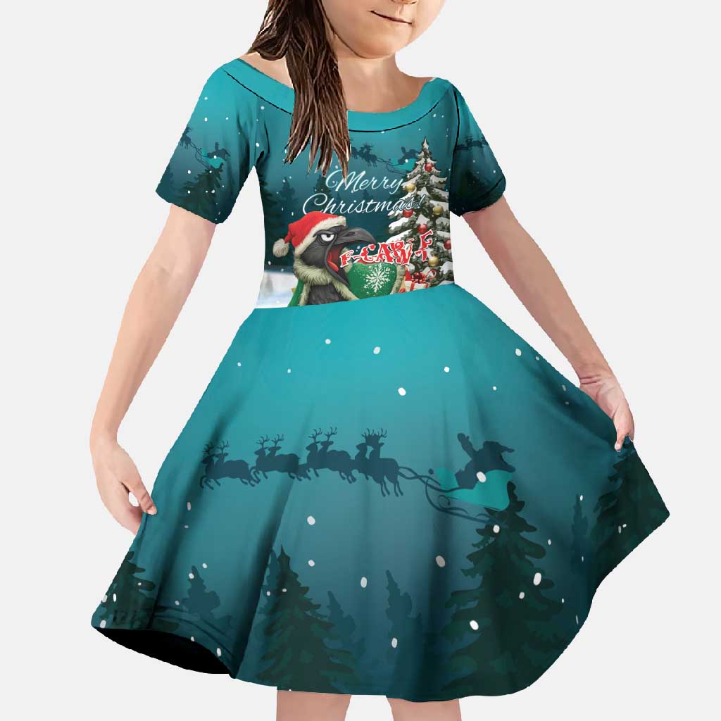 F Caw F Raven Santa Family Matching Tank Maxi Dress and Hawaiian Shirt Funny Christmas - Wonder Print Shop