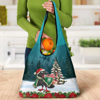 F Caw F Raven Santa Grocery Bag Funny Christmas - Wonder Print Shop