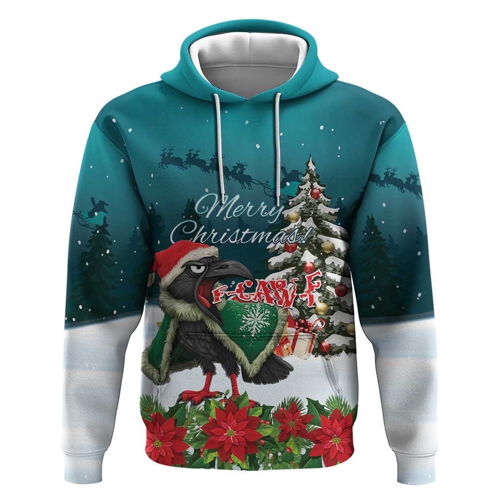 F Caw F Raven Santa Hoodie Funny Christmas - Wonder Print Shop