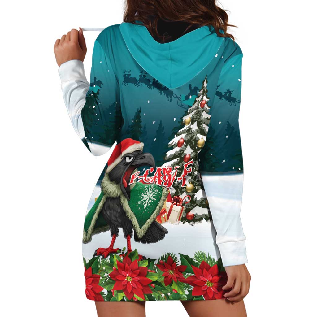 F Caw F Raven Santa Hoodie Dress Funny Christmas - Wonder Print Shop