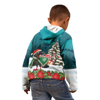 F Caw F Raven Santa Kid Hoodie Funny Christmas - Wonder Print Shop