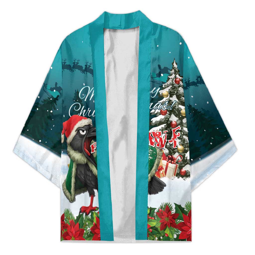 F Caw F Raven Santa Kimono Funny Christmas - Wonder Print Shop