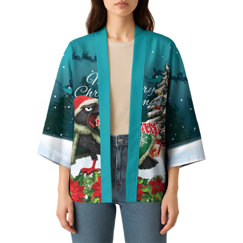 F Caw F Raven Santa Kimono Funny Christmas - Wonder Print Shop