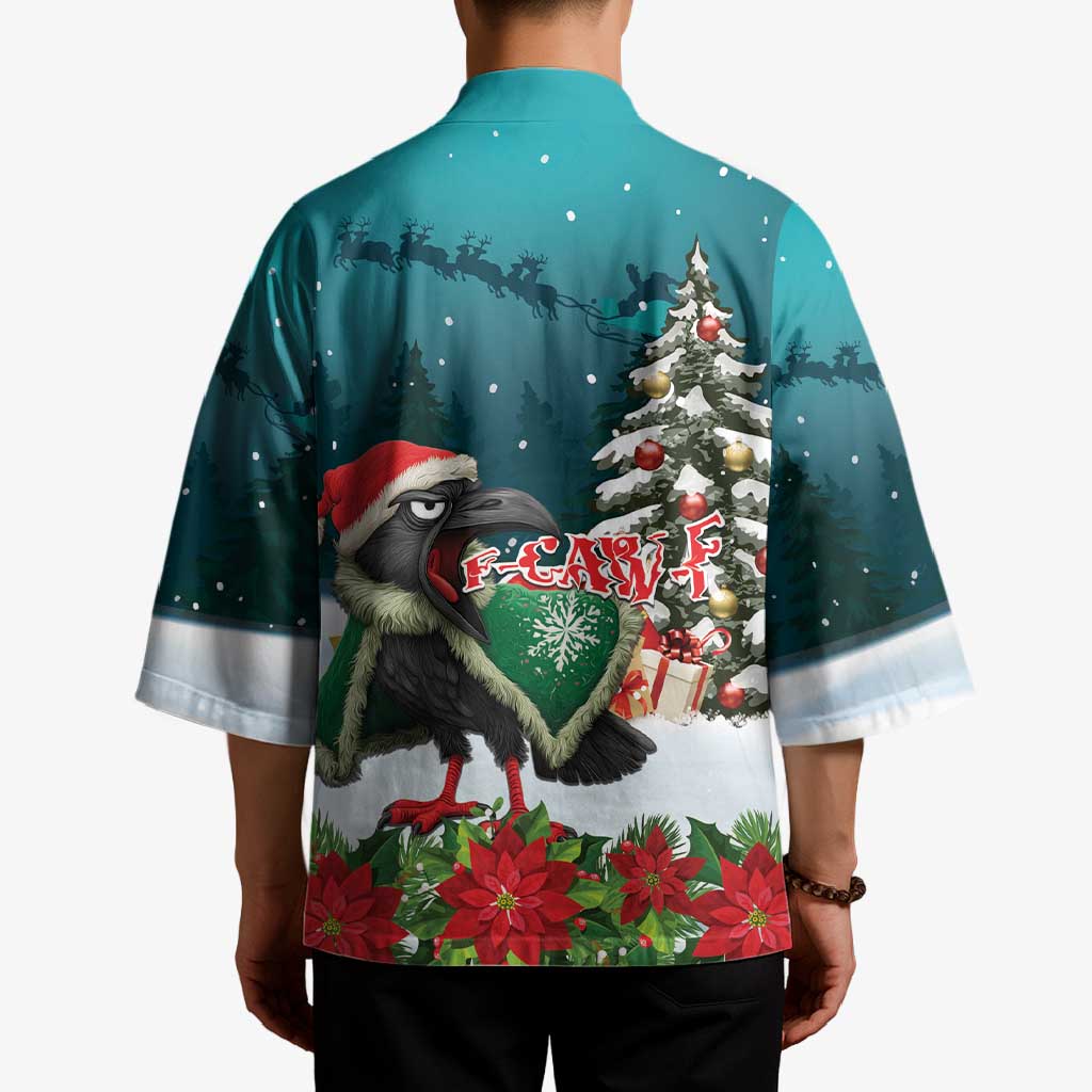 F Caw F Raven Santa Kimono Funny Christmas - Wonder Print Shop