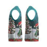 F Caw F Raven Santa Christmas Knitted V-Neck Vest Funny Christmas - Wonder Print Shop