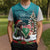 F Caw F Raven Santa Christmas Knitted V-Neck Vest Funny Christmas - Wonder Print Shop