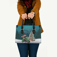 F Caw F Raven Santa Leather Bag Funny Christmas - Wonder Print Shop