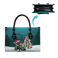 F Caw F Raven Santa Leather Bag Funny Christmas - Wonder Print Shop