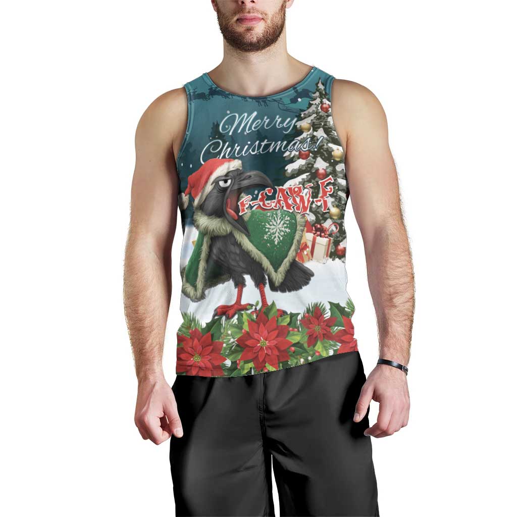 F Caw F Raven Santa Men Tank Top Funny Christmas - Wonder Print Shop