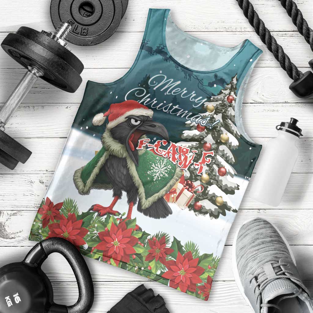 F Caw F Raven Santa Men Tank Top Funny Christmas - Wonder Print Shop