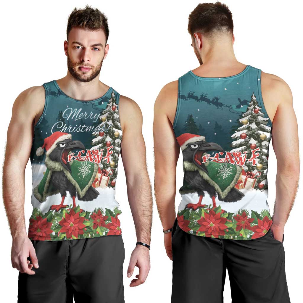 F Caw F Raven Santa Men Tank Top Funny Christmas - Wonder Print Shop