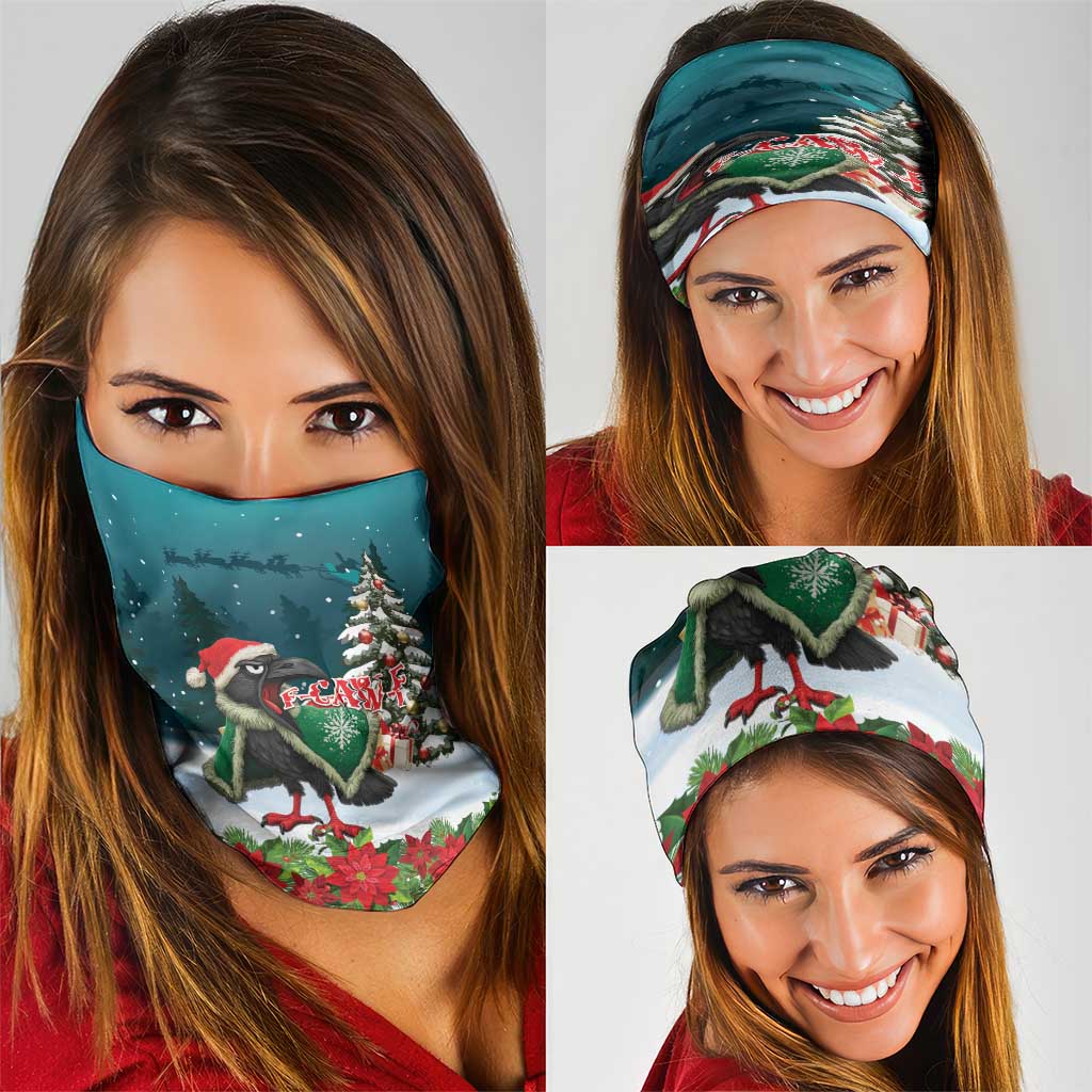 F Caw F Raven Santa Neck Gaiter Funny Christmas - Wonder Print Shop