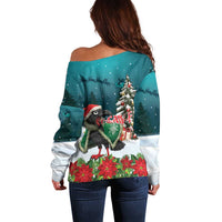 F Caw F Raven Santa Off Shoulder Sweater Funny Christmas - Wonder Print Shop