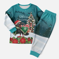 F Caw F Raven Santa Christmas Pajama Set Funny Christmas - Wonder Print Shop