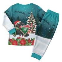 F Caw F Raven Santa Christmas Pajama Set Funny Christmas - Wonder Print Shop