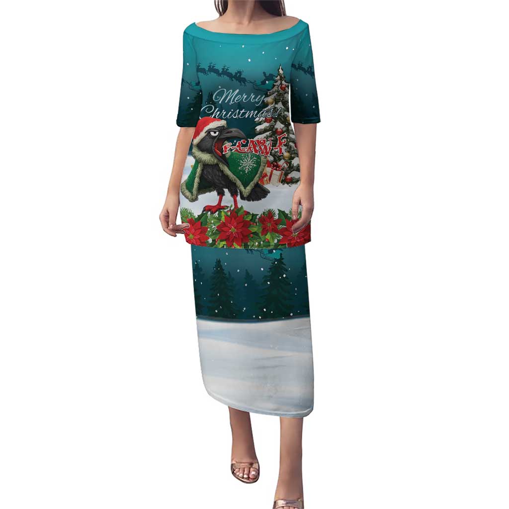 F Caw F Raven Santa Puletasi Funny Christmas - Wonder Print Shop