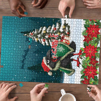 F Caw F Raven Santa Puzzle Funny Christmas - Wonder Print Shop