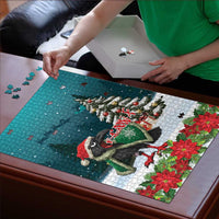 F Caw F Raven Santa Puzzle Funny Christmas - Wonder Print Shop