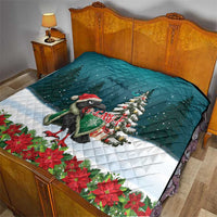 F Caw F Raven Santa Quilt Funny Christmas - Wonder Print Shop
