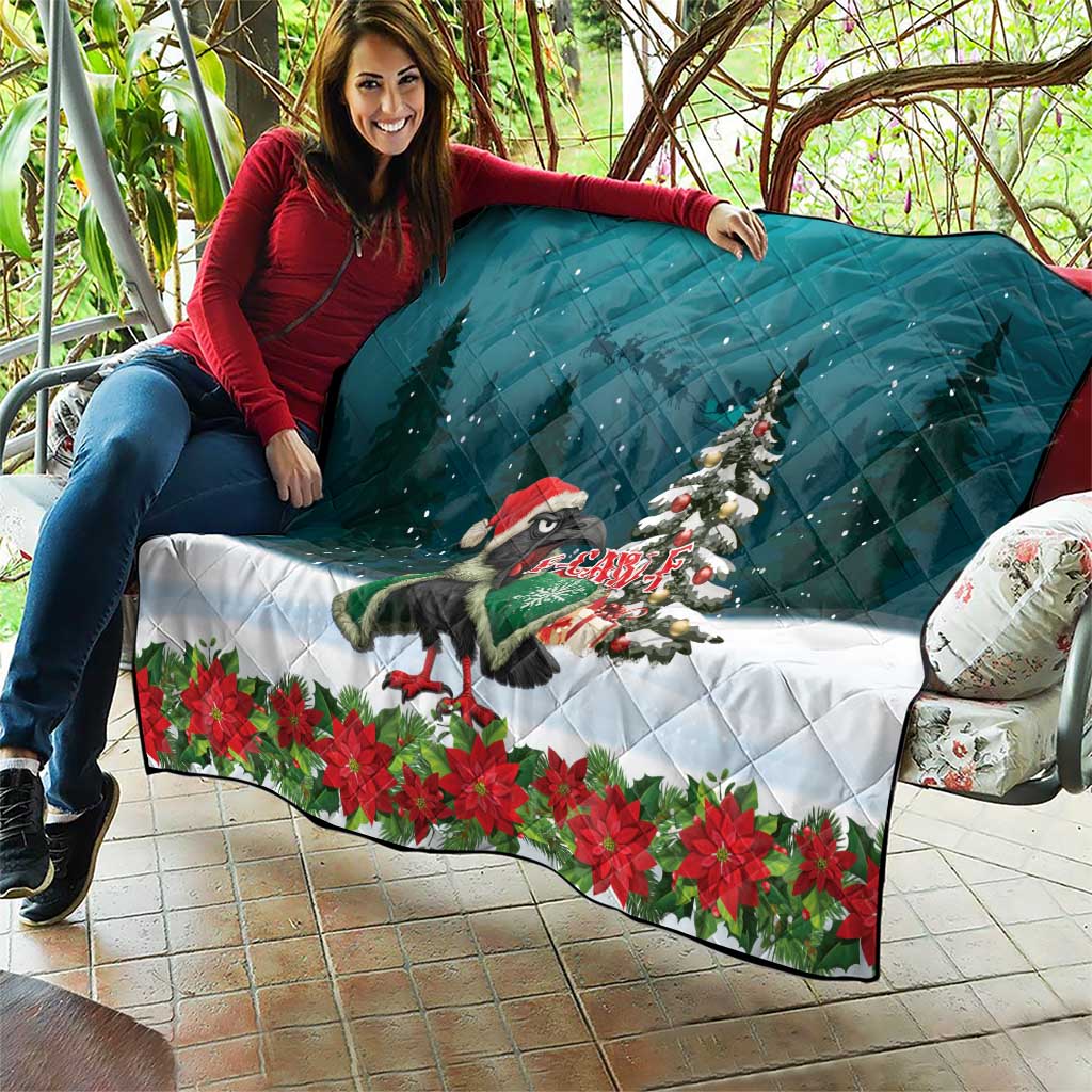 F Caw F Raven Santa Quilt Funny Christmas - Wonder Print Shop