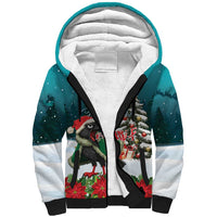 F Caw F Raven Santa Sherpa Hoodie Funny Christmas - Wonder Print Shop