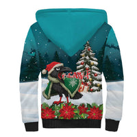 F Caw F Raven Santa Sherpa Hoodie Funny Christmas - Wonder Print Shop