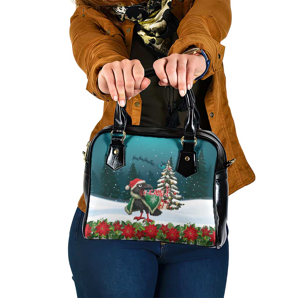 F Caw F Raven Santa Shoulder Handbag Funny Christmas - Wonder Print Shop