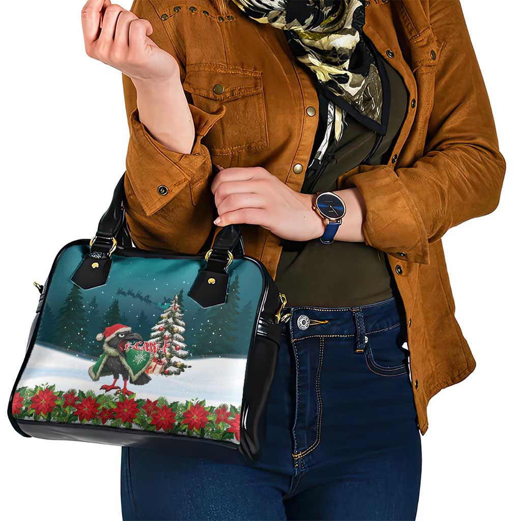 F Caw F Raven Santa Shoulder Handbag Funny Christmas - Wonder Print Shop
