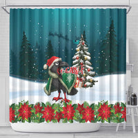 F Caw F Raven Santa Shower Curtain Funny Christmas - Wonder Print Shop
