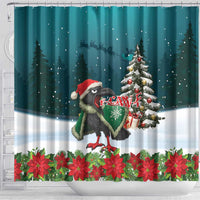 F Caw F Raven Santa Shower Curtain Funny Christmas - Wonder Print Shop