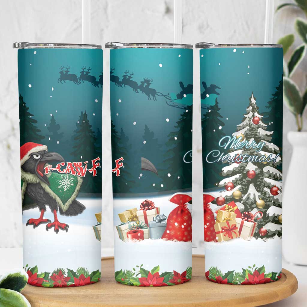 F Caw F Raven Santa Skinny Tumbler Funny Christmas - Wonder Print Shop