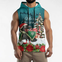 F Caw F Raven Santa Sleeveless Hoodie Funny Christmas - Wonder Print Shop