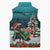 F Caw F Raven Santa Sleeveless Puffer Jacket Funny Christmas - Wonder Print Shop