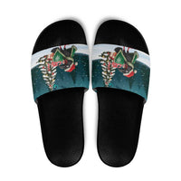 F Caw F Raven Santa Slide Sandals Funny Christmas - Wonder Print Shop